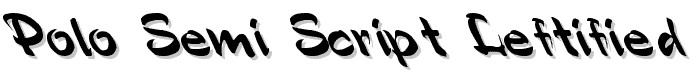 Polo Semi Script Leftified font